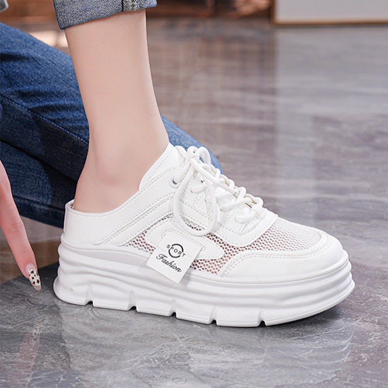 Breathable Mesh Platform Sneakers