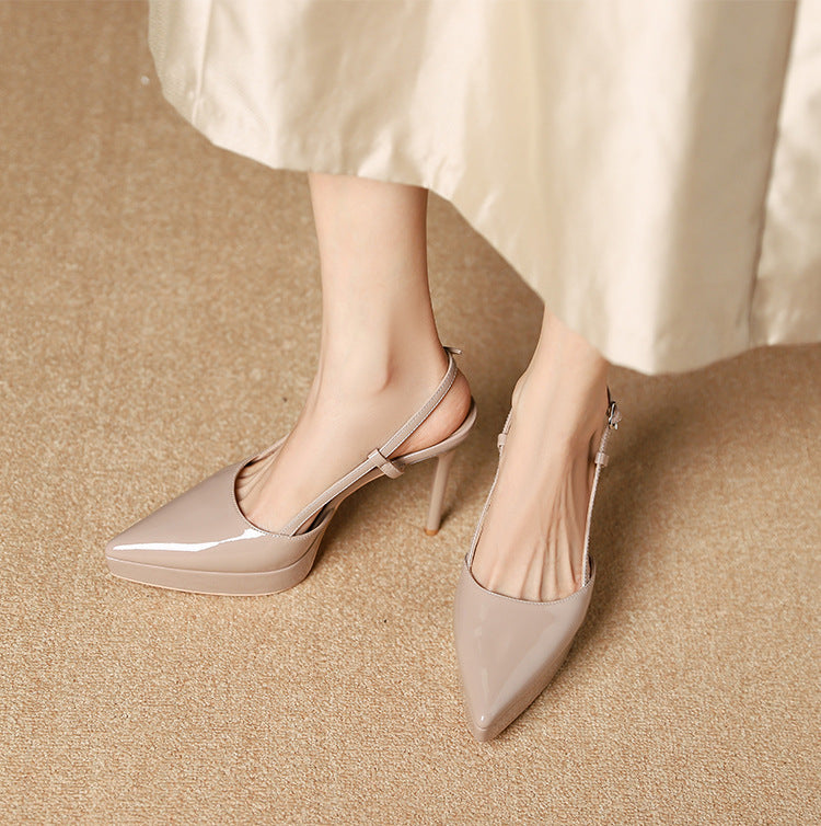 Pointed Toe Platform Stiletto Pumps