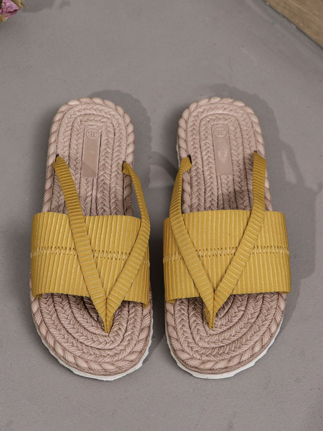 Braided Thong Slide Sandals