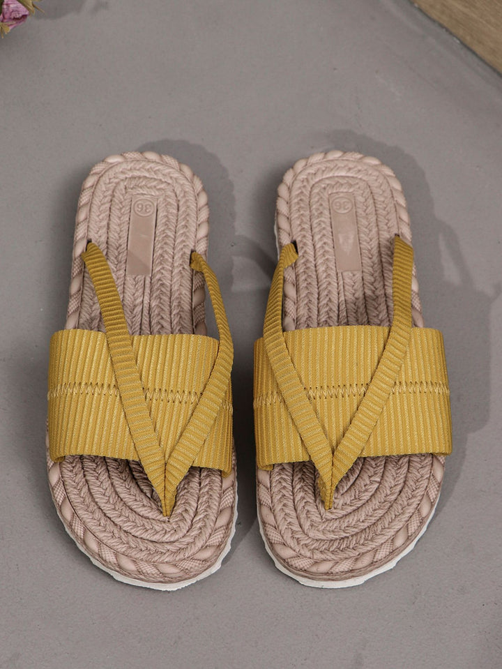 Braided Thong Slide Sandals