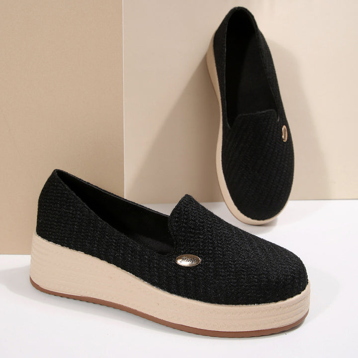 Platform Wedge Slip-On Loafers