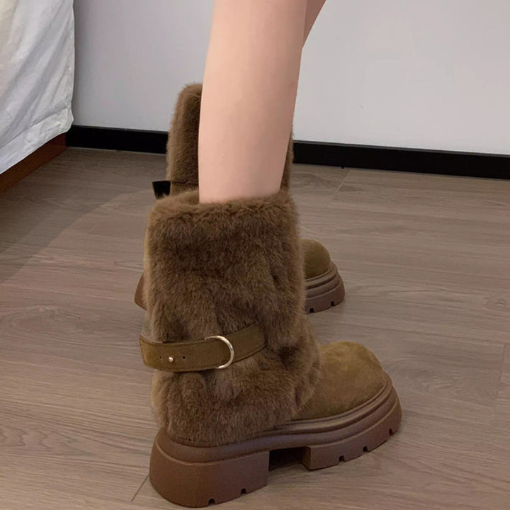 Faux Fur Platform Winter Boots