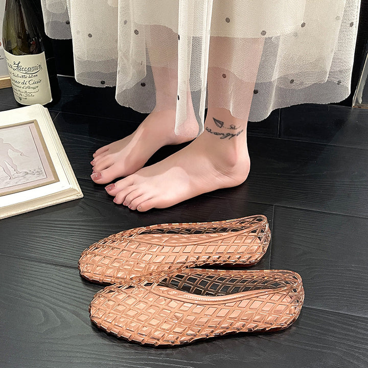 Transparent Woven Mesh Flats