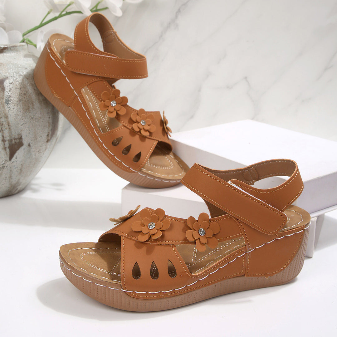 Floral Wedge Sandals