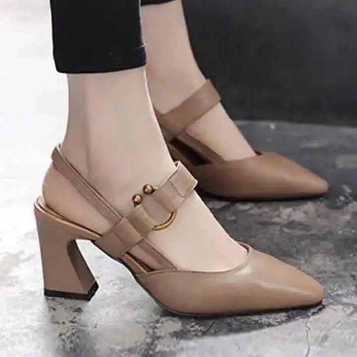 Elegant Slingback Block Heel Pumps