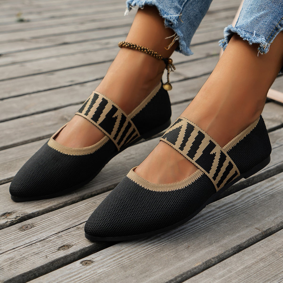Knit Pointed-Toe Loafers
