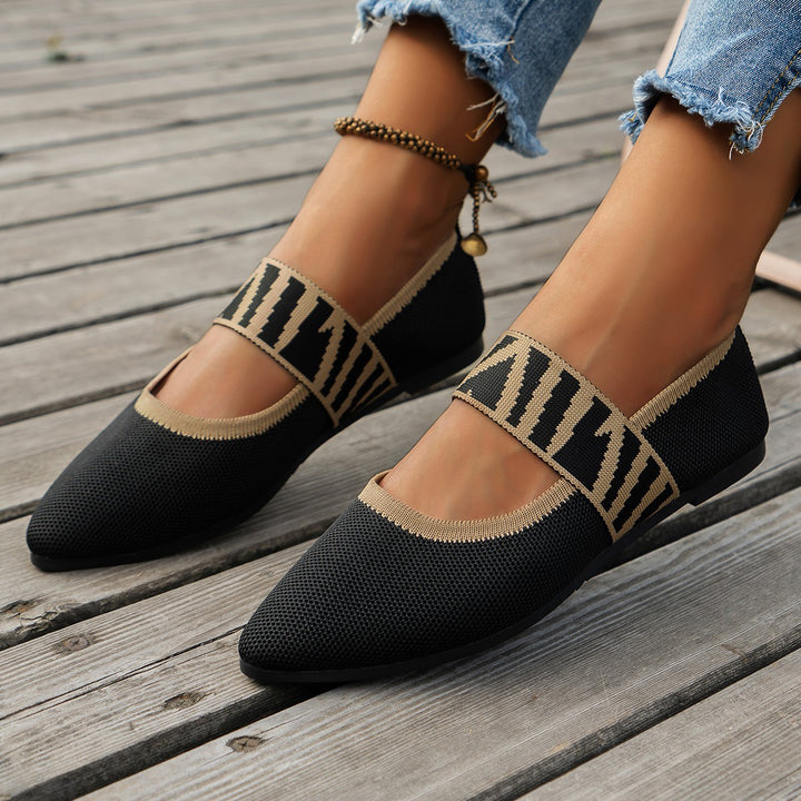 Knit Pointed-Toe Loafers