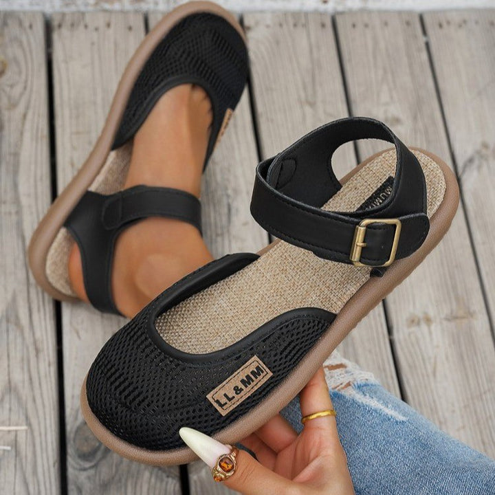 Wide-Fit Cut-Out Platform Sandals