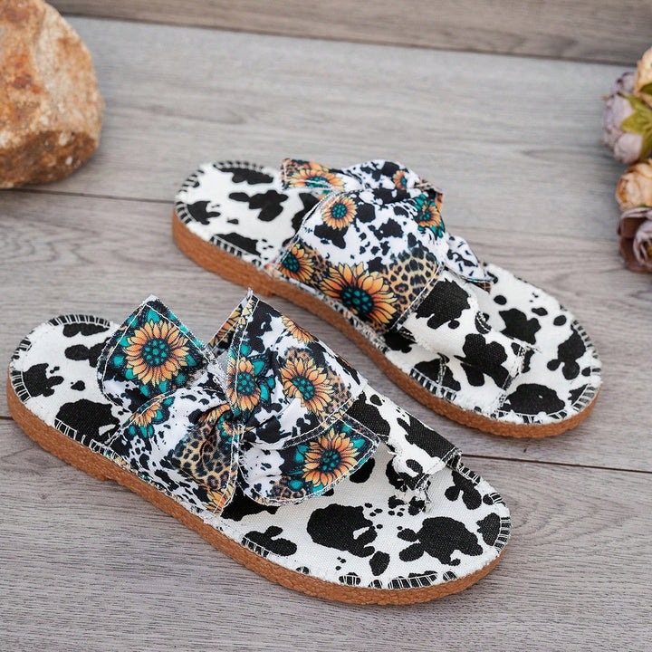 Retro Polka Dot Bow Sandals