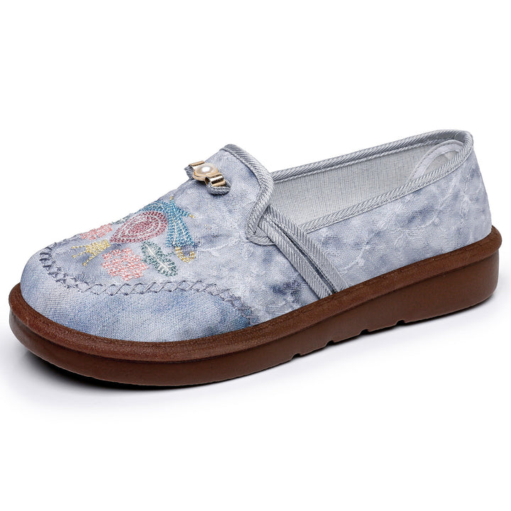 Embroidered Pearl Loafers