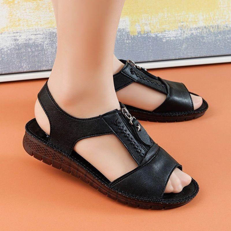 Vintage Cutout Peep Toe Sandals