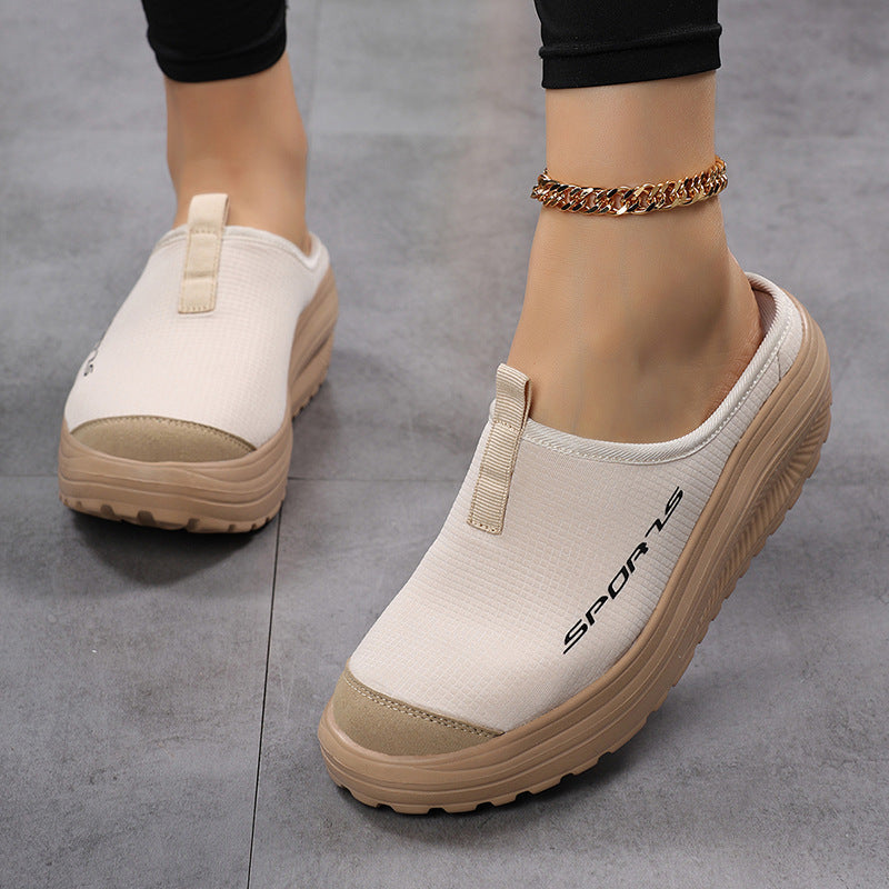 Platform Slip-On Walking Mules