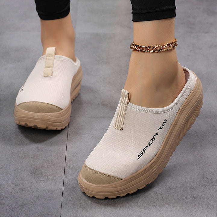 Platform Slip-On Walking Mules