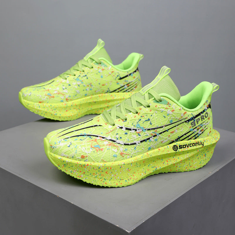 Glow-in-the-Dark Carbon Plate Running Shoes