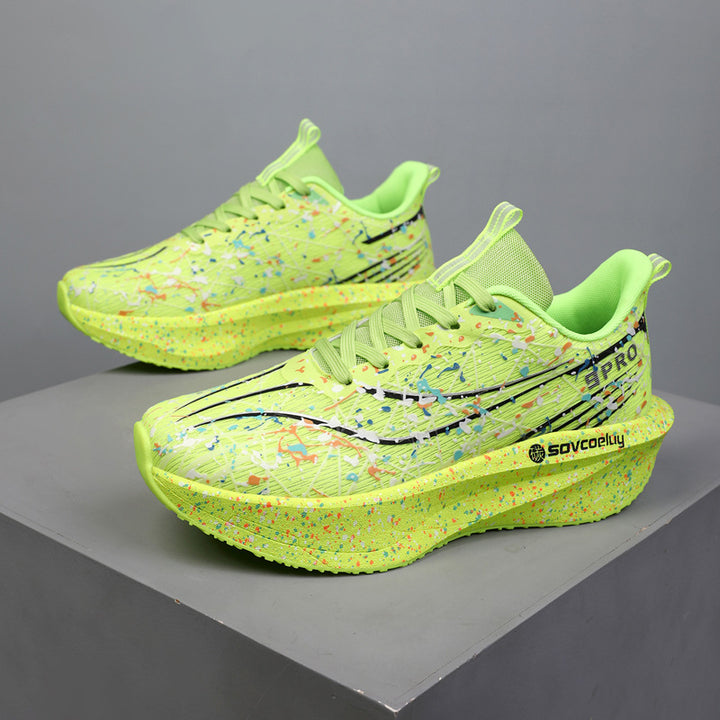 Glow-in-the-Dark Carbon Plate Running Shoes