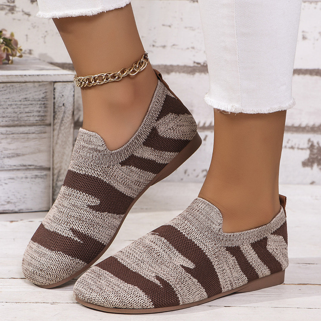 Breathable Knit Slip-On Sneakers