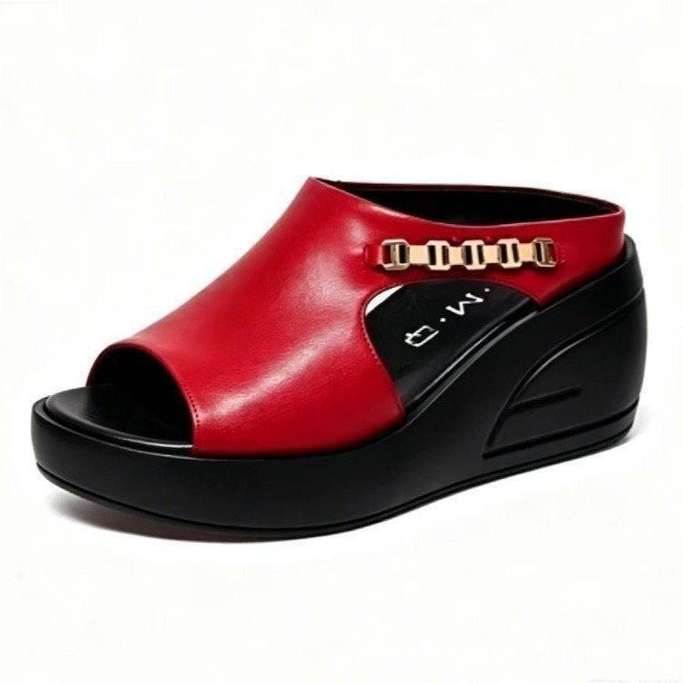 Platform Wedge Slide Sandals