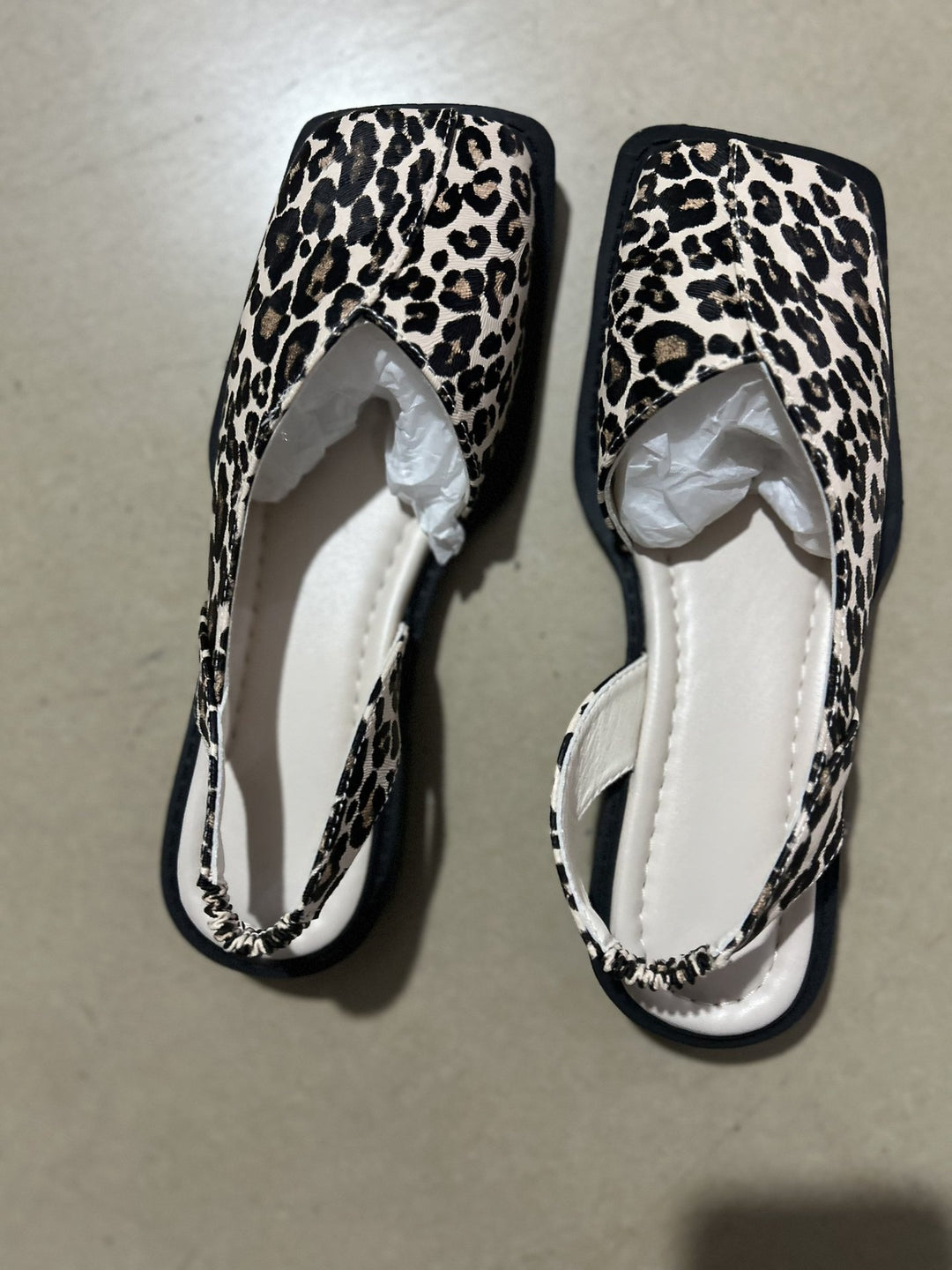 Square Toe Slingback Flats