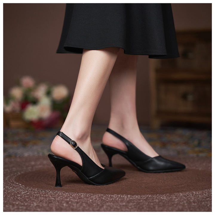 Plus Size Color Block Slingback Heels