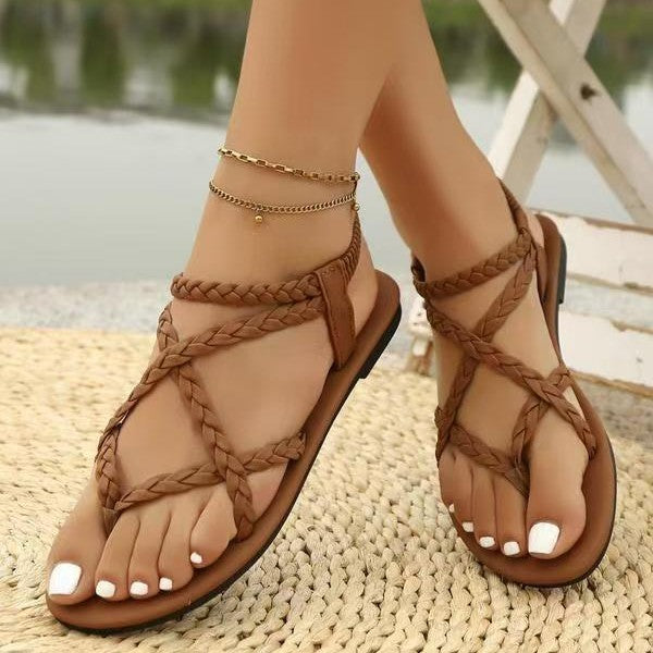 Woven Strap Comfort Sandals