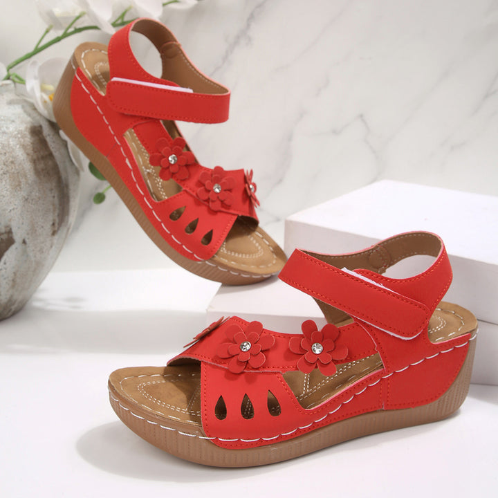 Floral Wedge Sandals