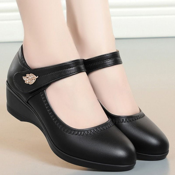Elegant Mary Jane Wedge Shoes