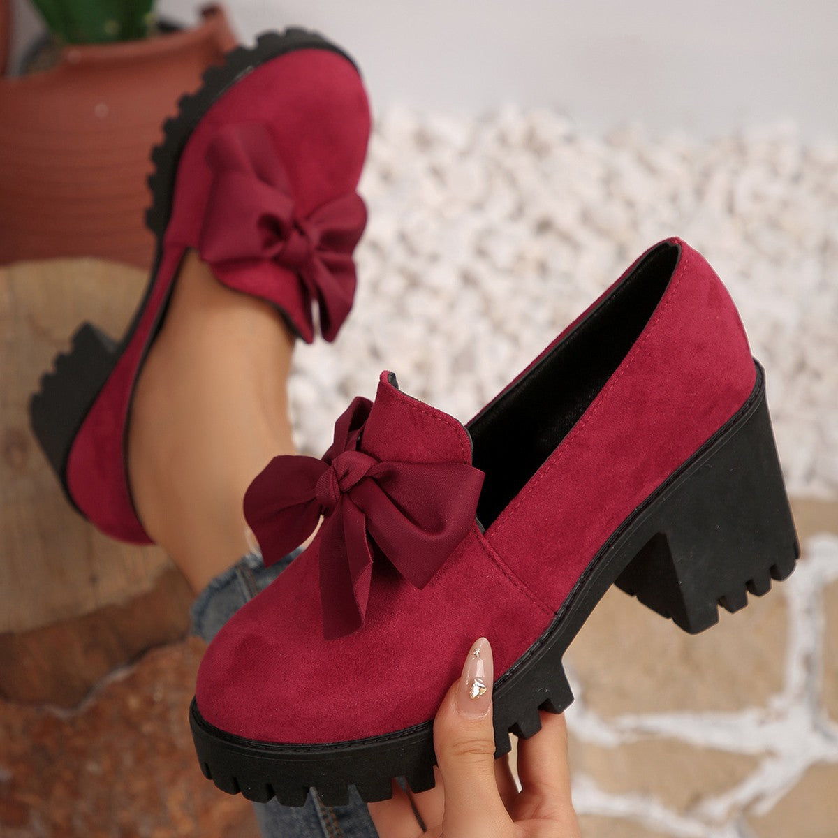 Cute Bow Loafers for Women