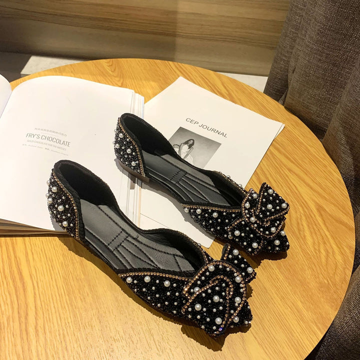 Pearl Bow Ballet Flats