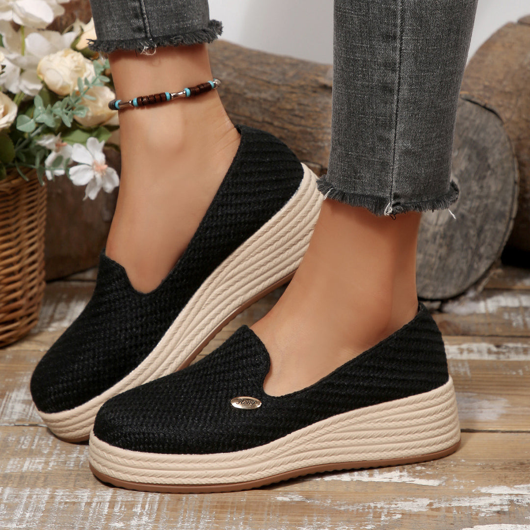 Platform Wedge Slip-On Loafers