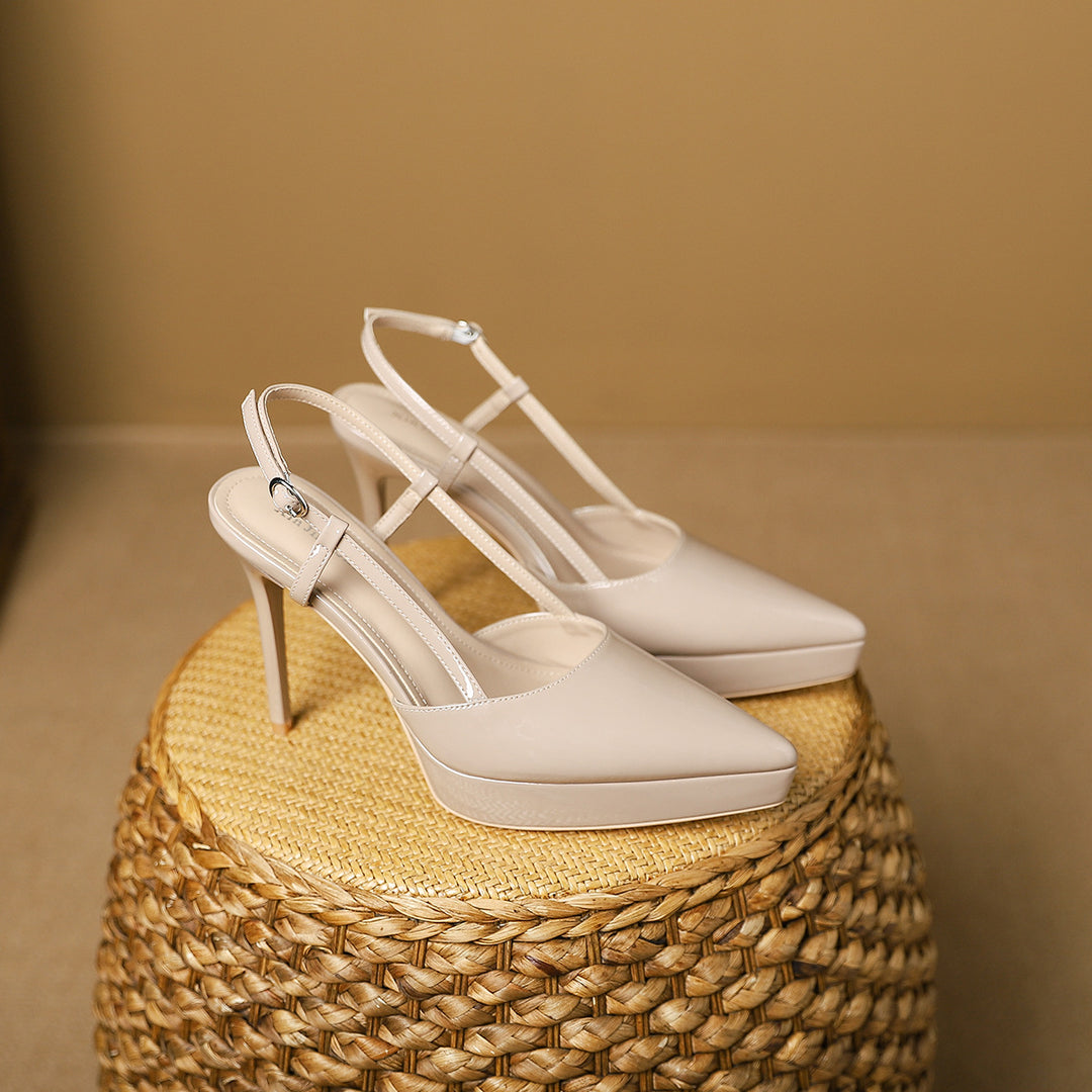 Pointed Toe Platform Stiletto Pumps