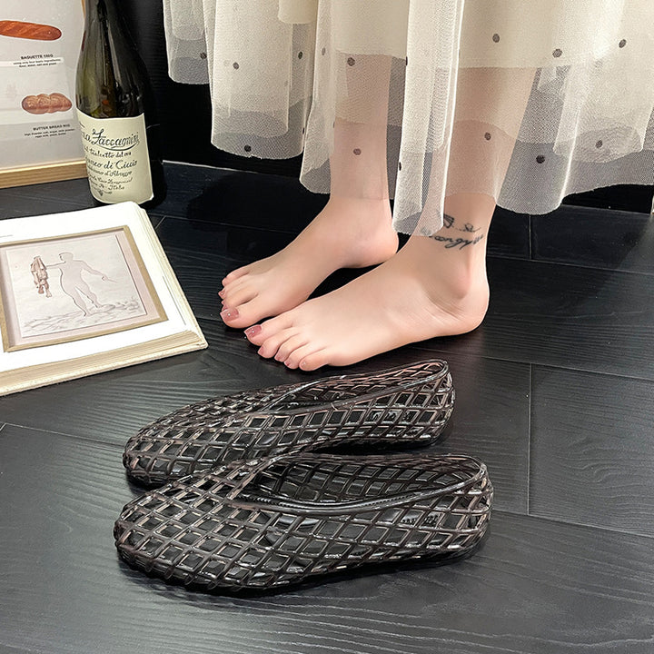Transparent Woven Mesh Flats