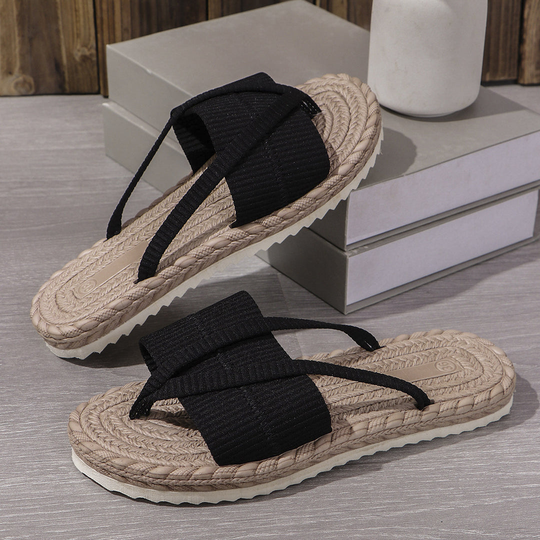Braided Thong Slide Sandals