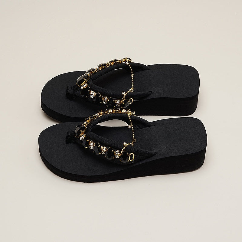 Crystal Platform Flip-Flops