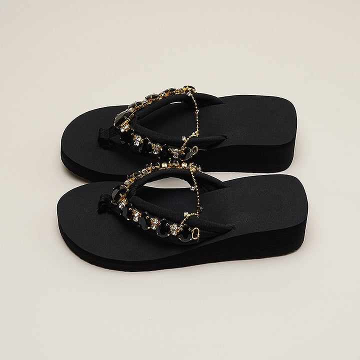 Crystal Platform Flip-Flops