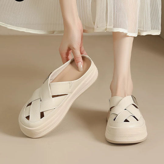 Woven Platform Fisherman Mule Sandals