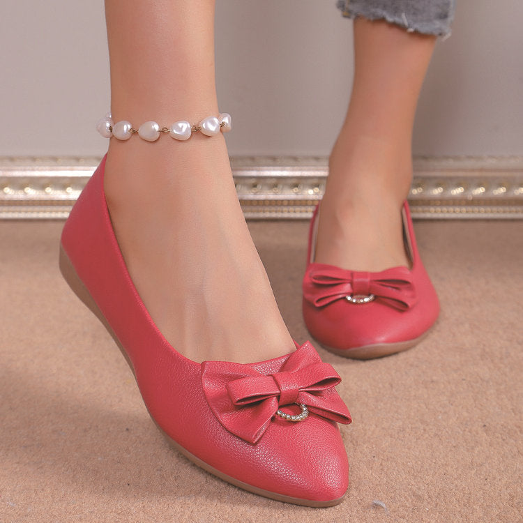 Bow Accent Slip-On Flats