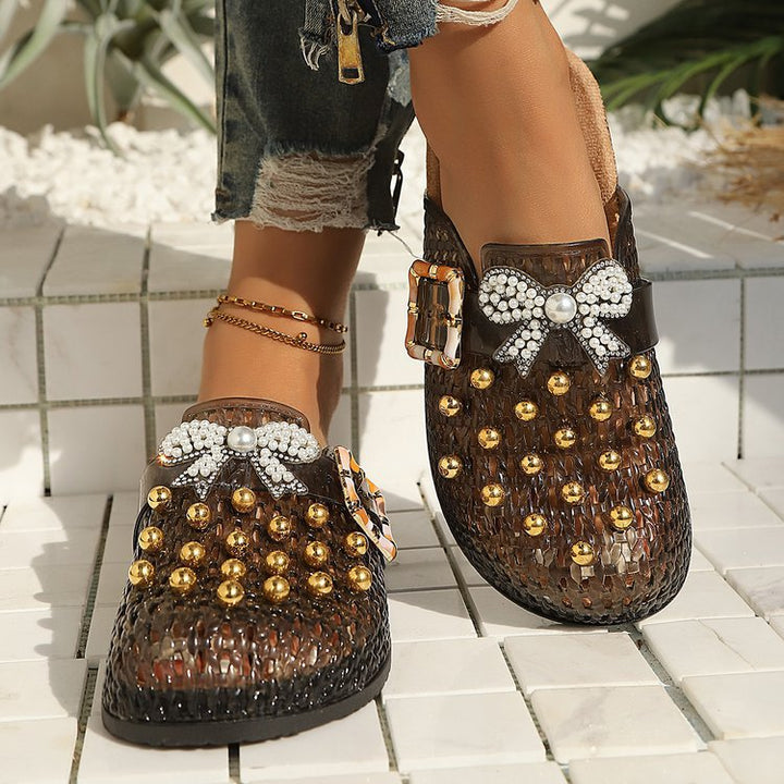 Transparent Buckle Mule Sandals