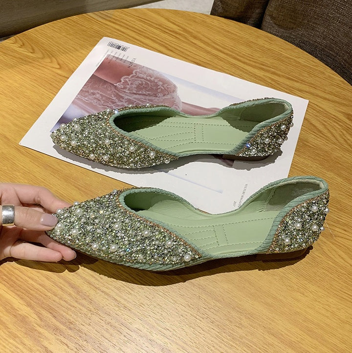 Pearl Bow Ballet Flats