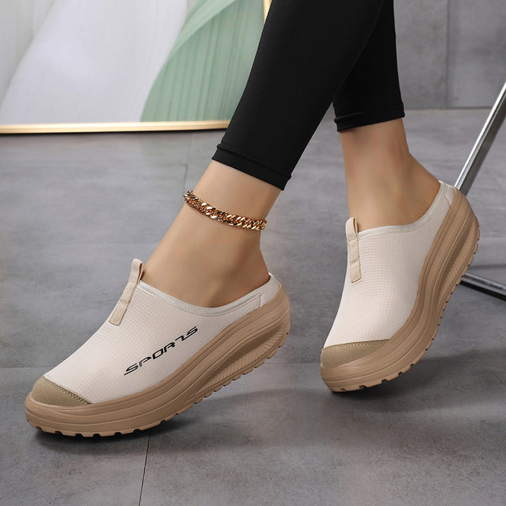 Platform Slip-On Walking Mules