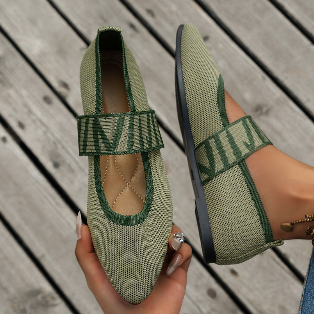 Knit Pointed-Toe Loafers