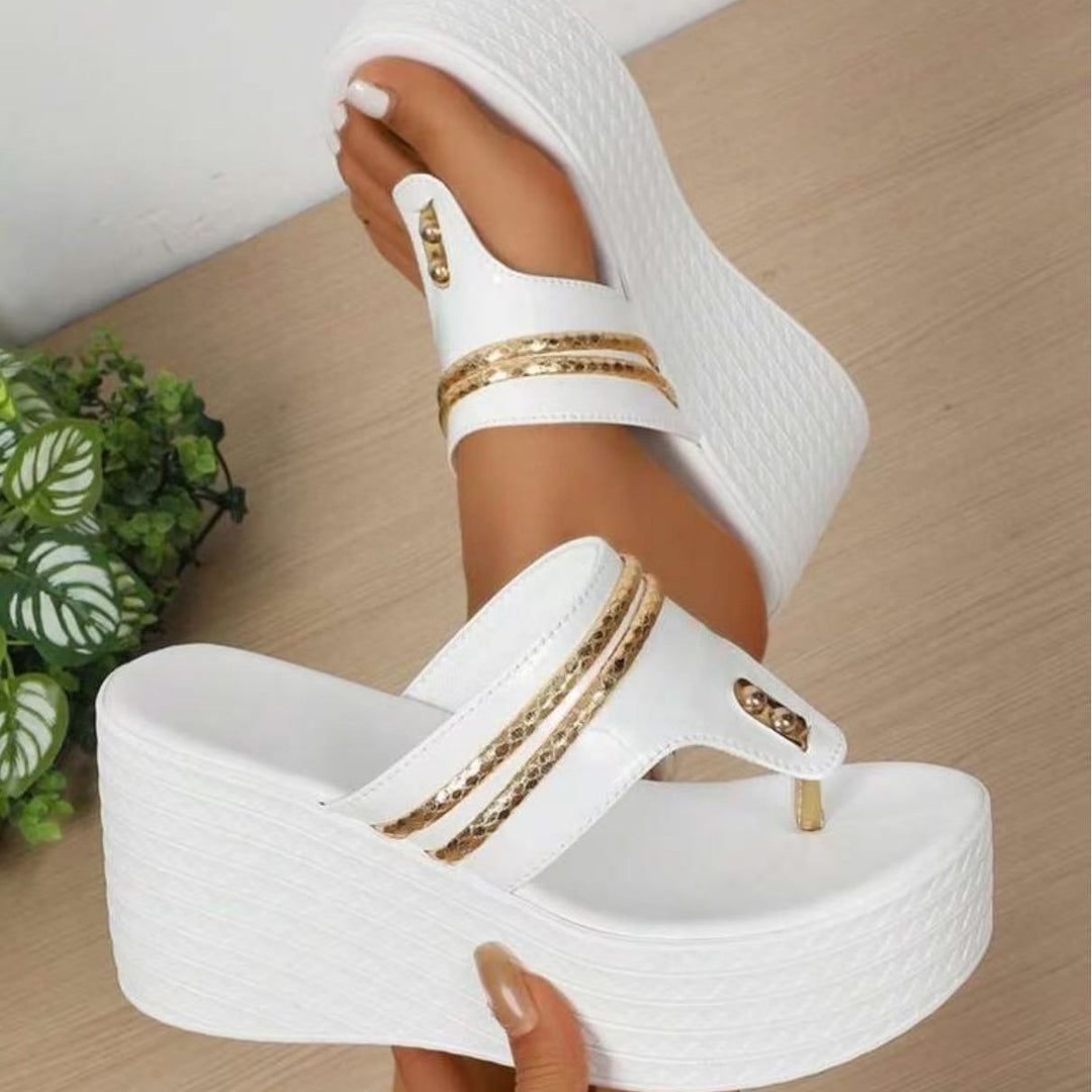 Platform Wedge Slide Sandals