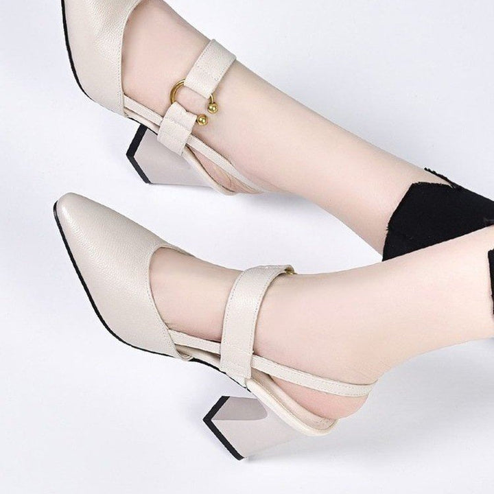 Elegant Slingback Block Heel Pumps