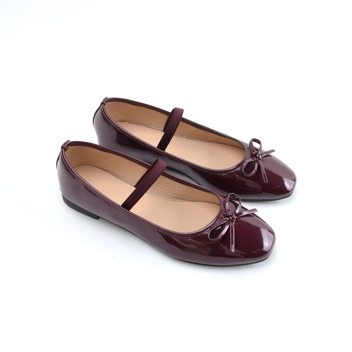 Bow Square-Toe Ballet Flats