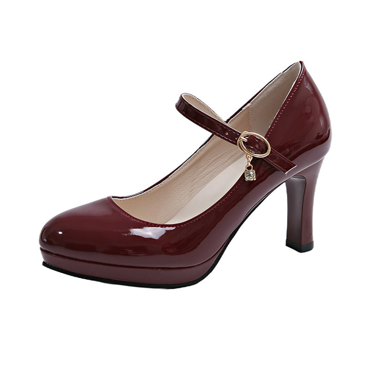 Audrey-Inspired Pointed Toe Mary Jane Pumps