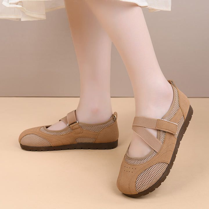 Mesh Mary Jane Ballet Flats