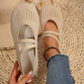 Breathable Knit Slip-On Flats