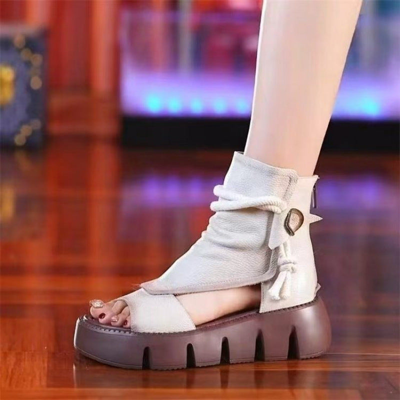 Chunky Platform Ankle Sandals