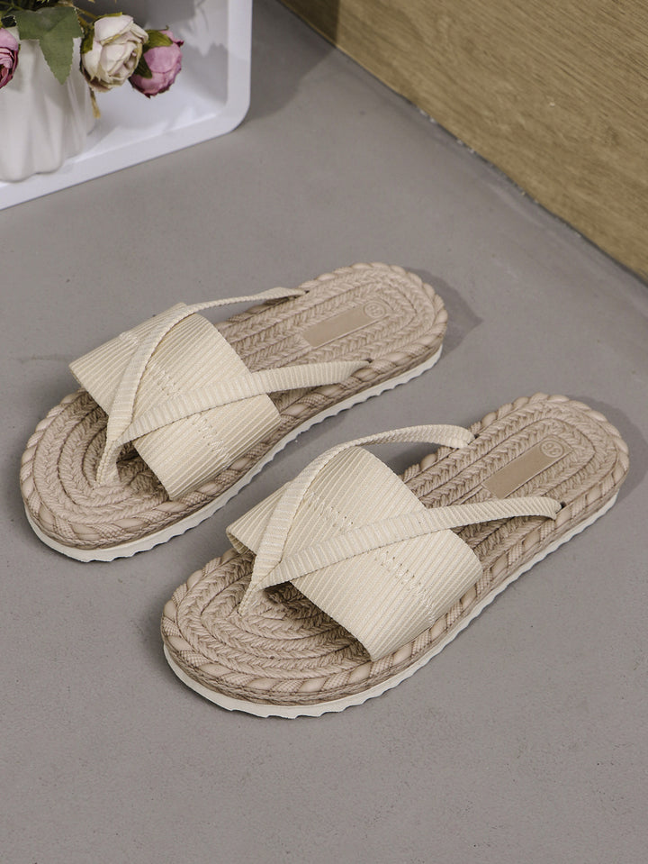 Braided Thong Slide Sandals