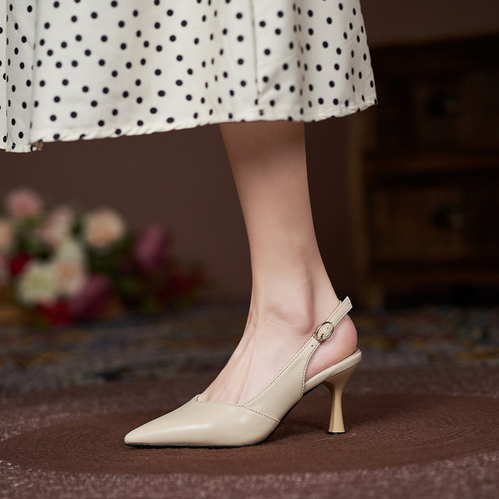 Plus Size Color Block Slingback Heels