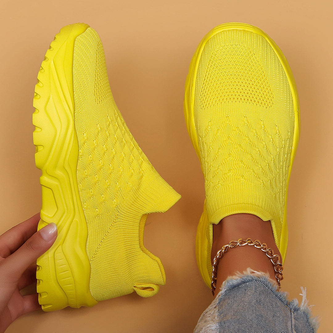 Knit Slip-On Walking Sneakers
